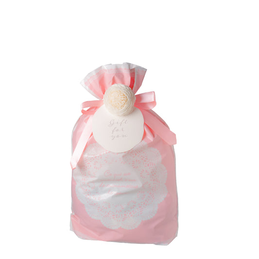 ギフトラッピングセット_レースリボン柄[34×23cm]