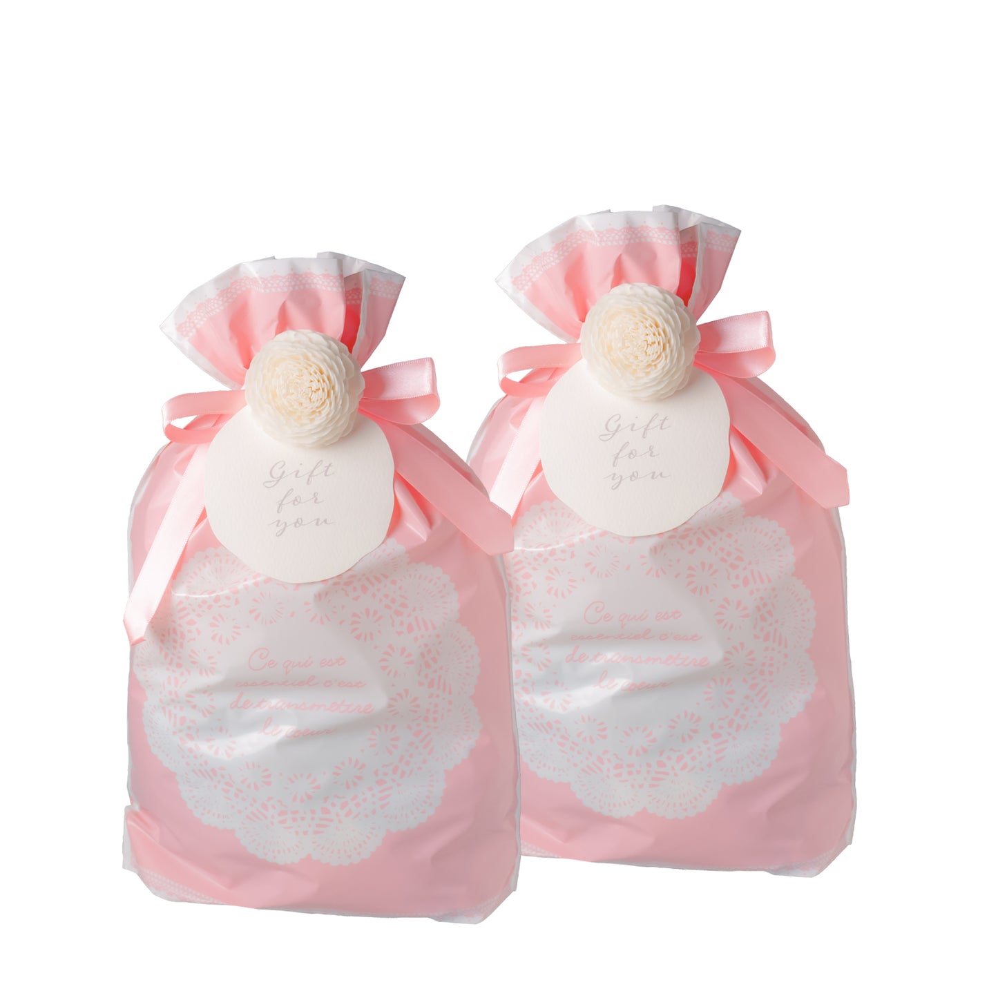 ギフトラッピングセット_レースリボン柄[34×23cm]